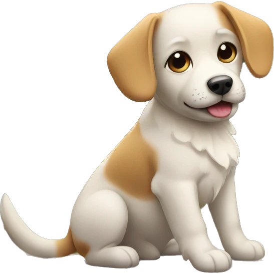 adorable dog in nature emoji