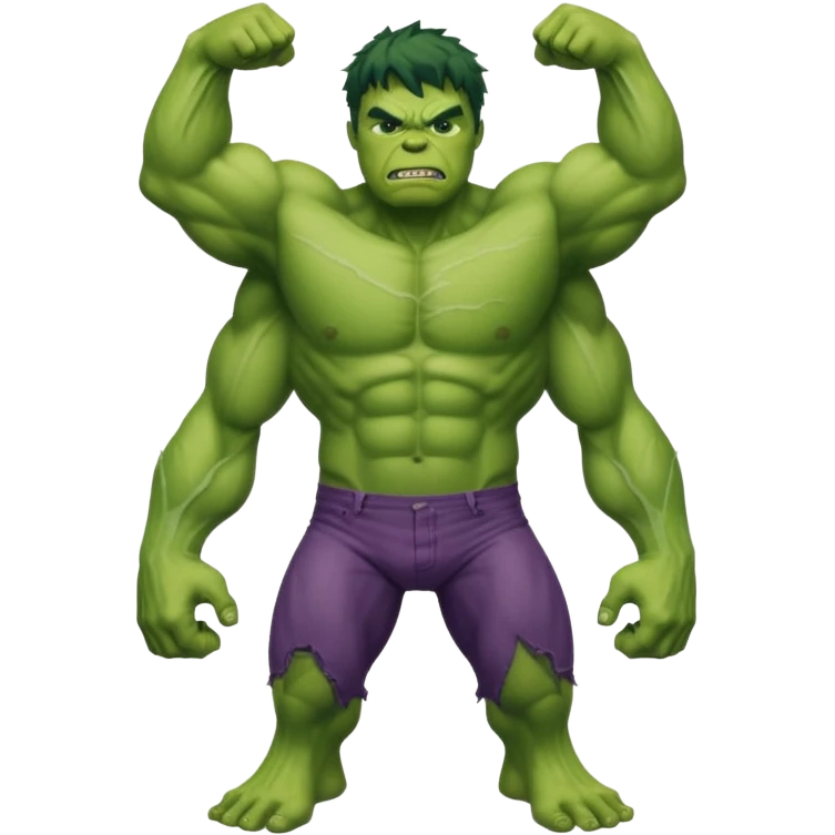 a person transforming into the Hulk, showing stages of transformation emoji