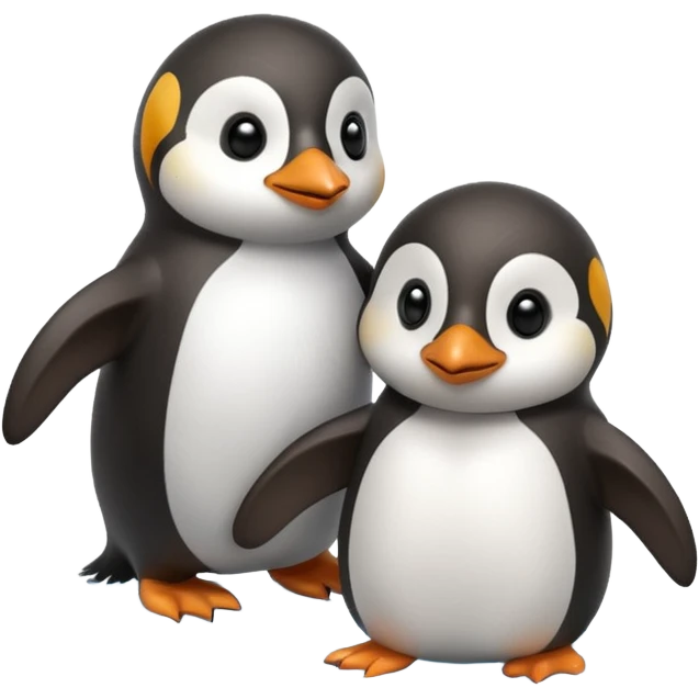 Penguin and otter emoji