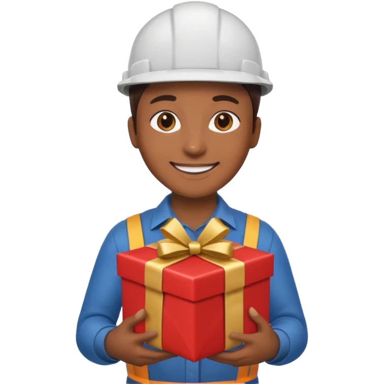 gift with an worker emoji