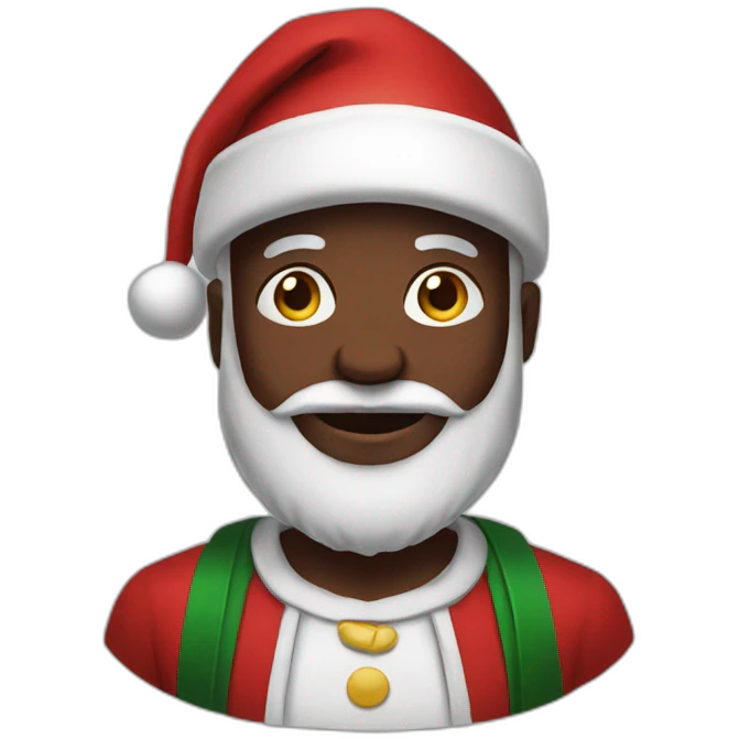 Black santa emoji