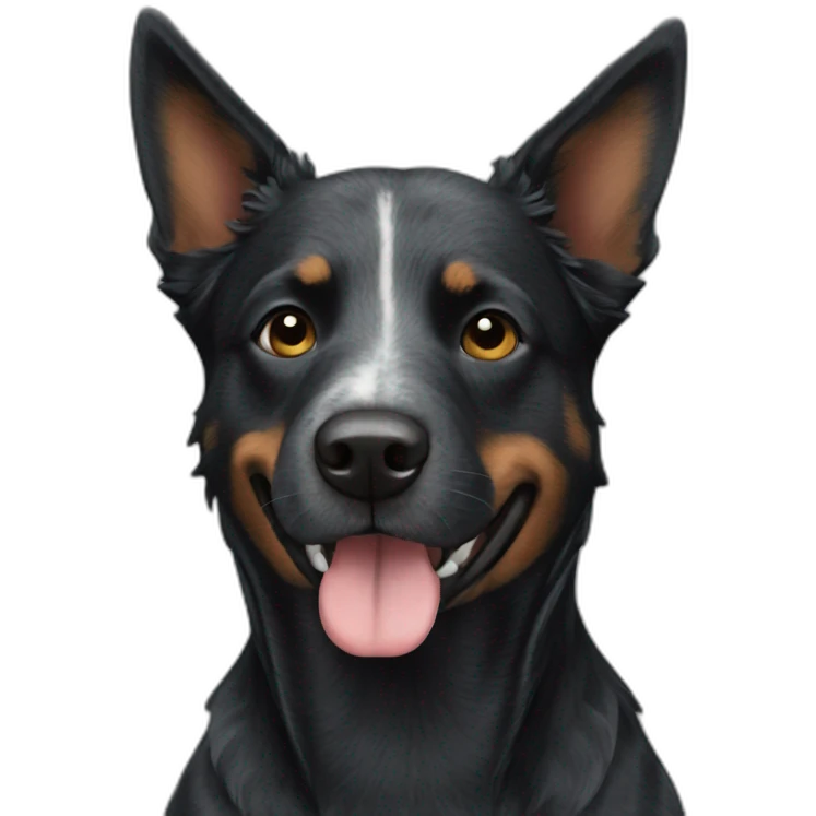 Black cattle dog emoji