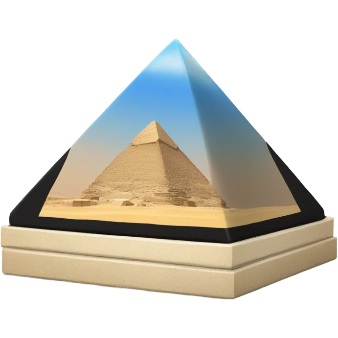 Vinyl record on Egypt pyramid emoji