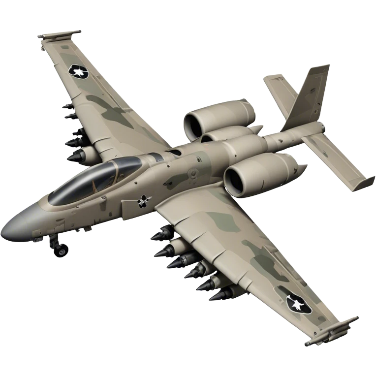 Warthog Jet (A-10 Thunderbolt II) - Fairchild Republic (Model Year: 2022) (Iconic colour: Desert camo) emoji