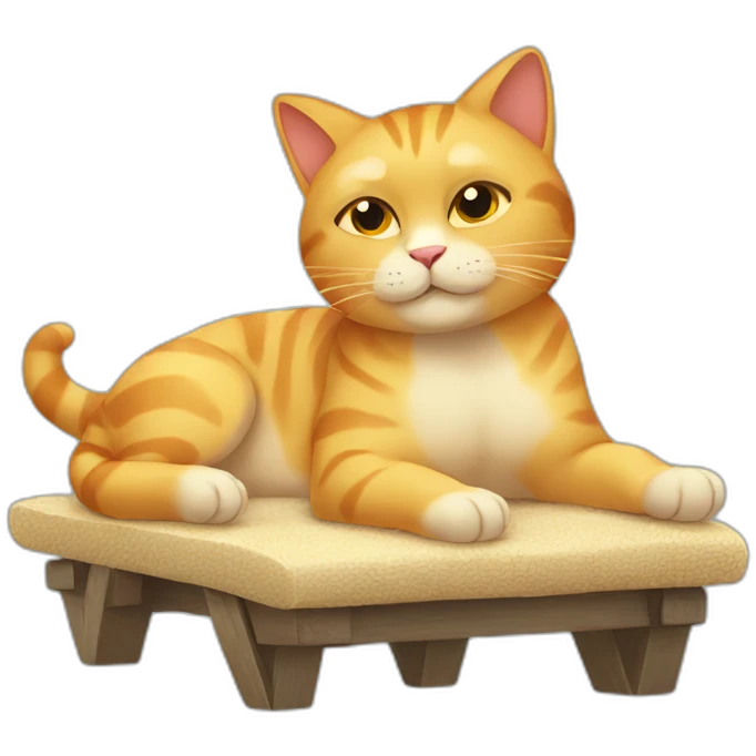 cat sunbathing emoji