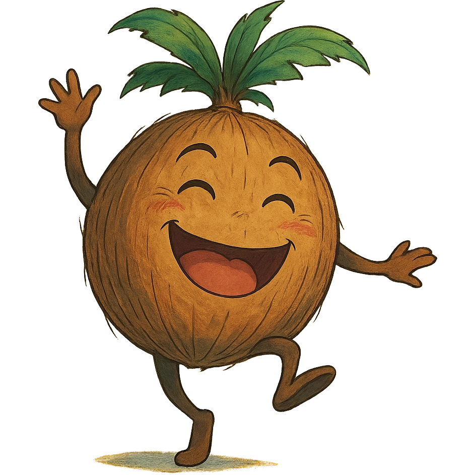 dancing coconut emoji