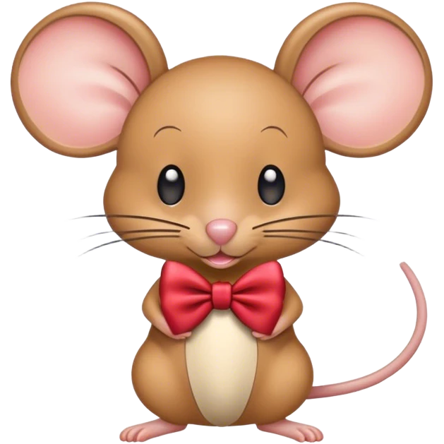 mouse with a bow  emoji