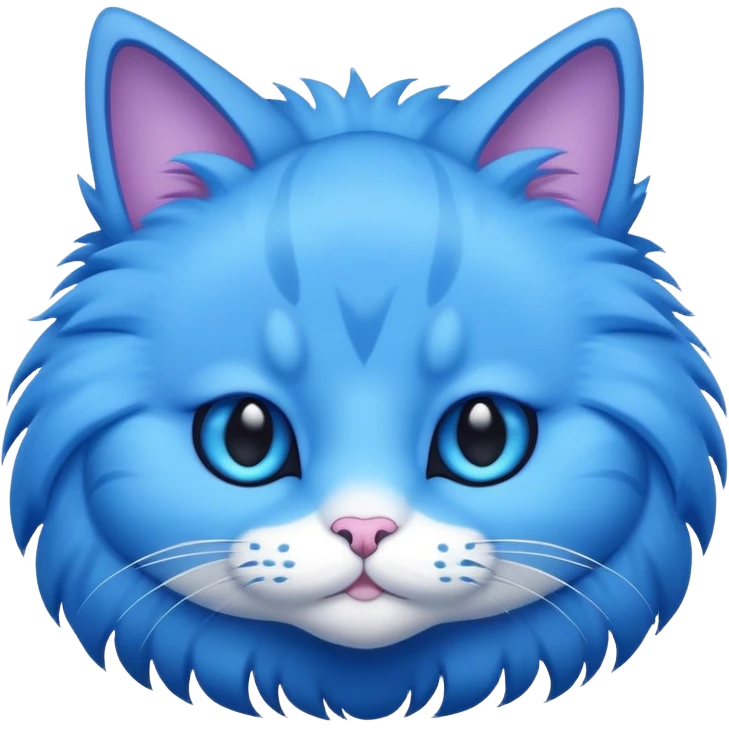 Un chat bleu emoji