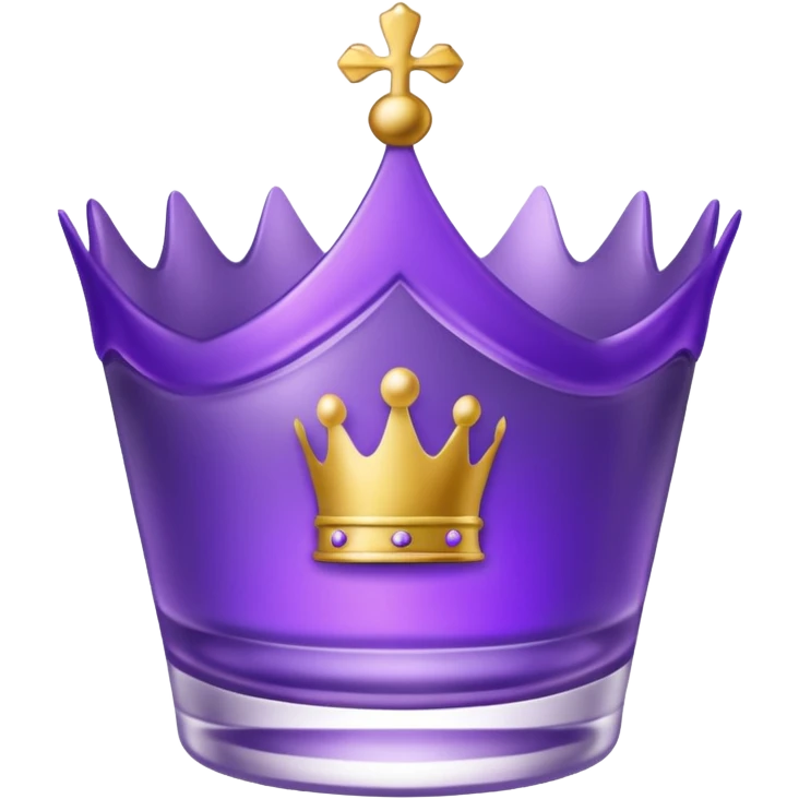 crown royal crown glass with black background emoji