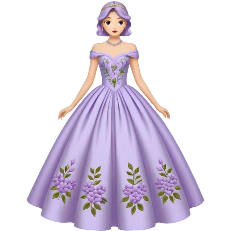 Lilac pastel purple ball gown vintage dress  emoji