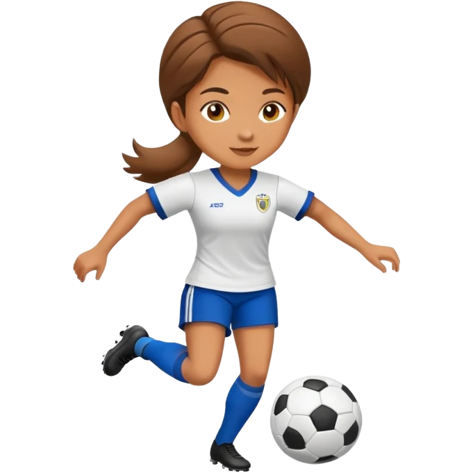 business woman playing soccer  emoji