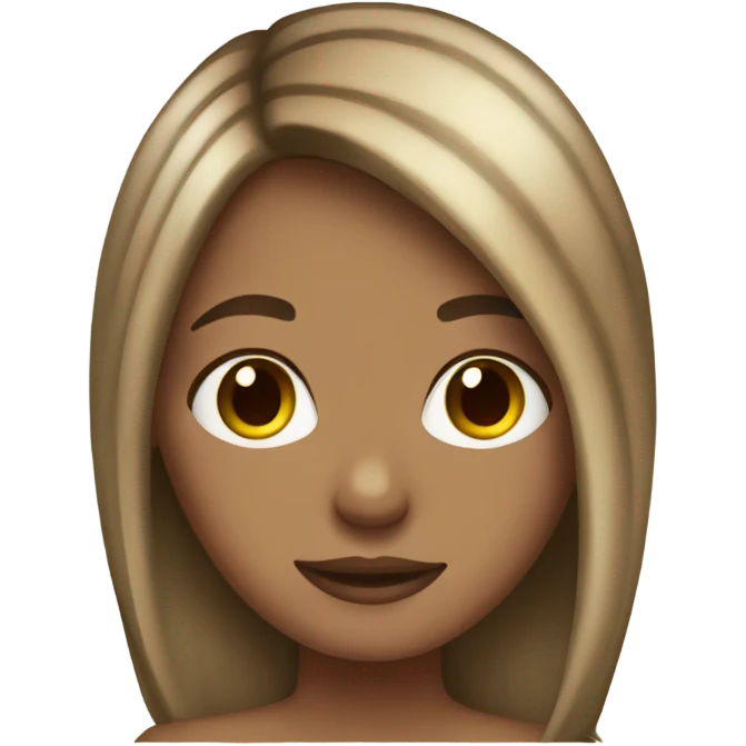 Brown hair girl with blonde highlights emoji