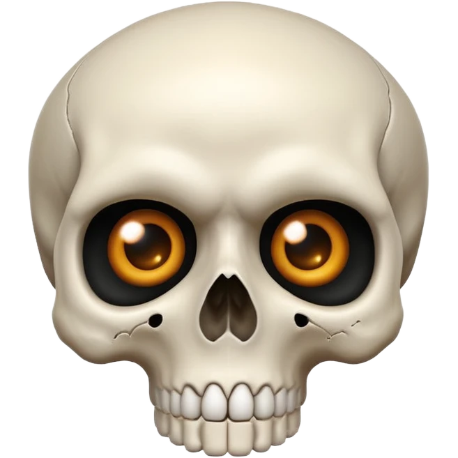 skull with a surprised expression emoji