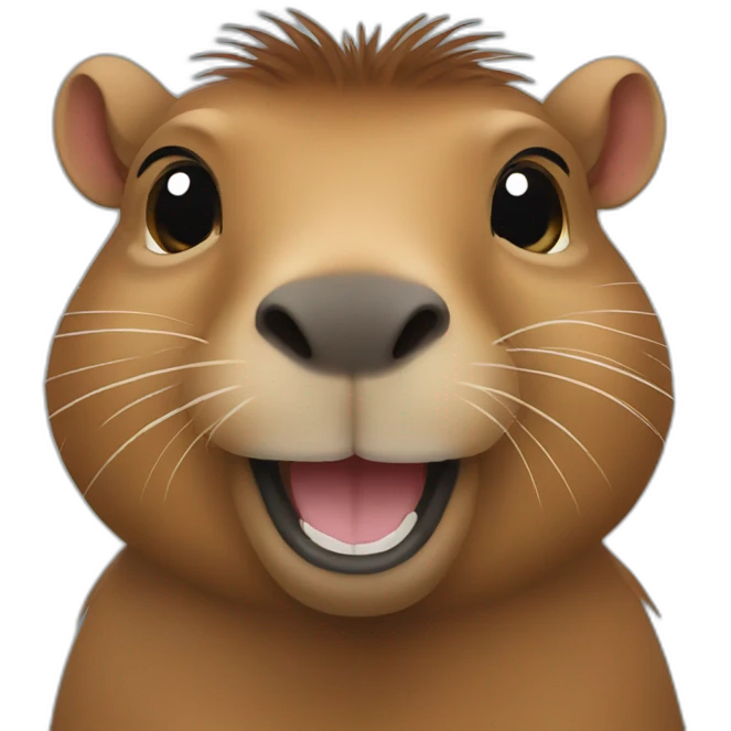 Capibara smiling emoji