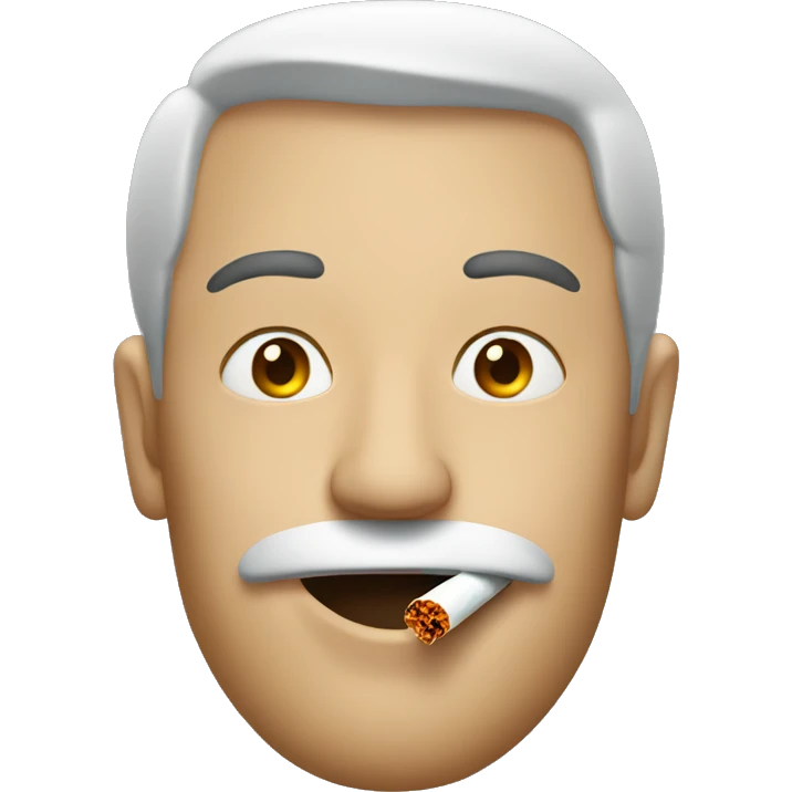 Man with cigarette in mouth emoji