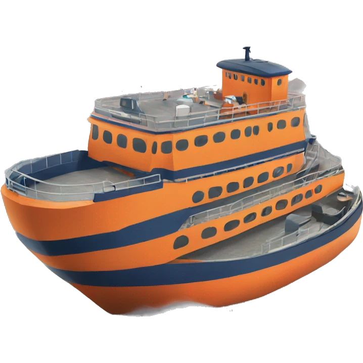 orange ferry boat emoji
