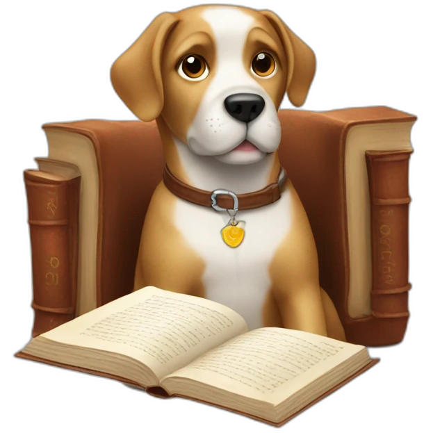 Dog with a book emoji