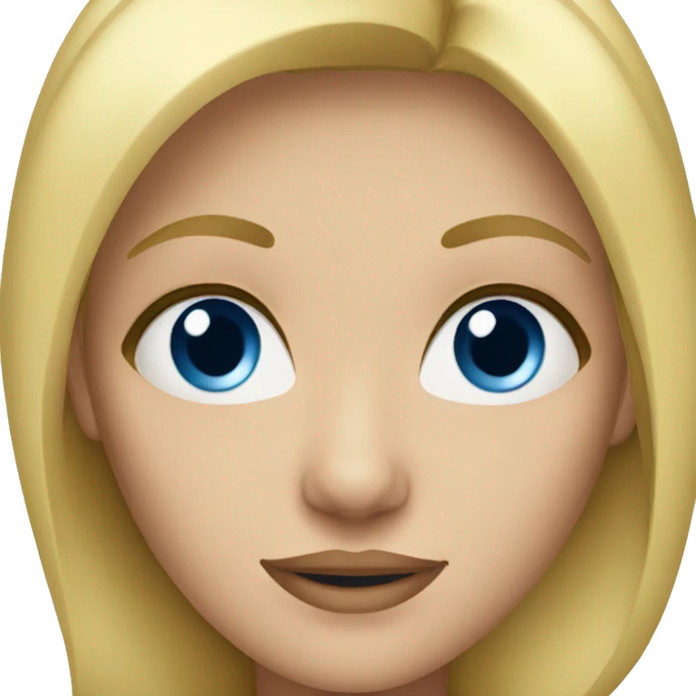 blonde woman with blue eyes emoji