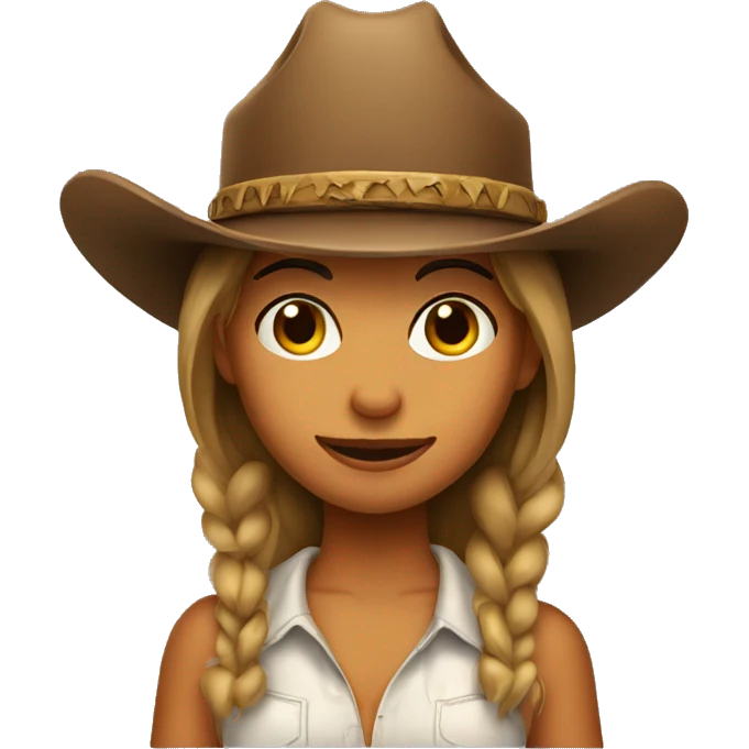 high girl with cowboy hat emoji