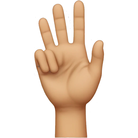 3 fingers up emoji