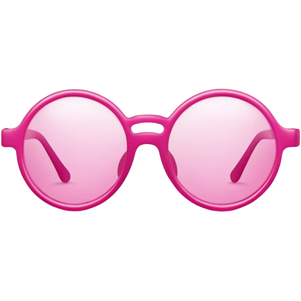 round protective glasses with vibrant pink tinted lenses, laboratory eyewear emoji