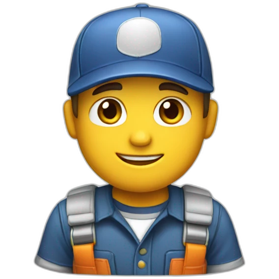 handy man in baseball cap emoji