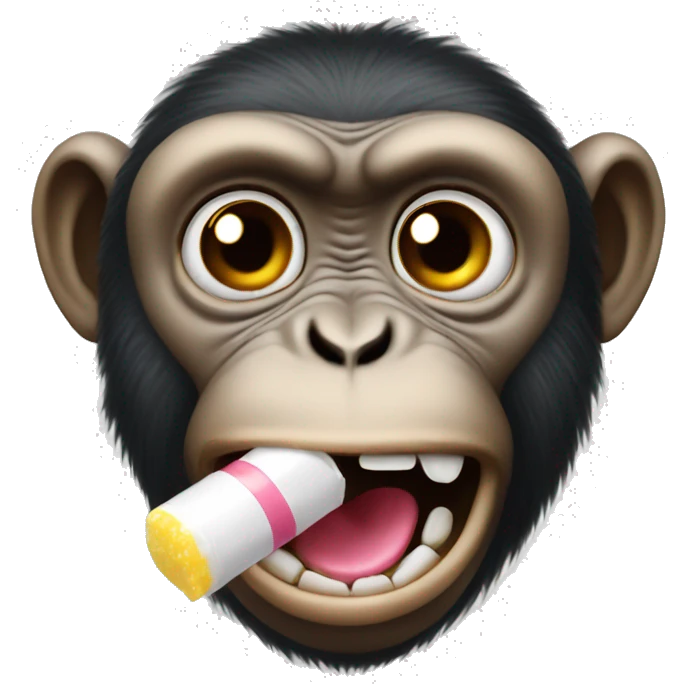 monkey chewing gum emoji