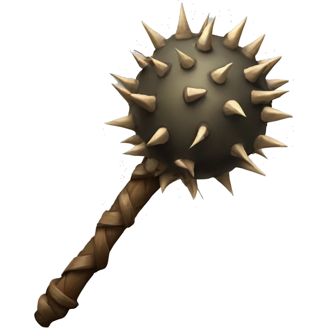 round-headed mace with thorns all around emoji