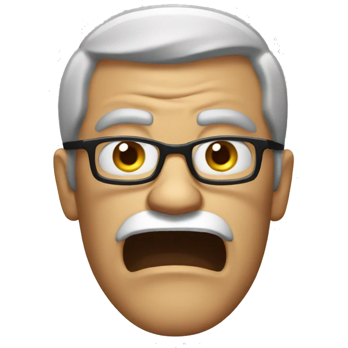 angry man nerdy emoji