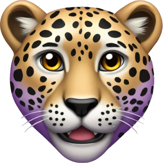 corazón lila con manchas de leopardo  emoji