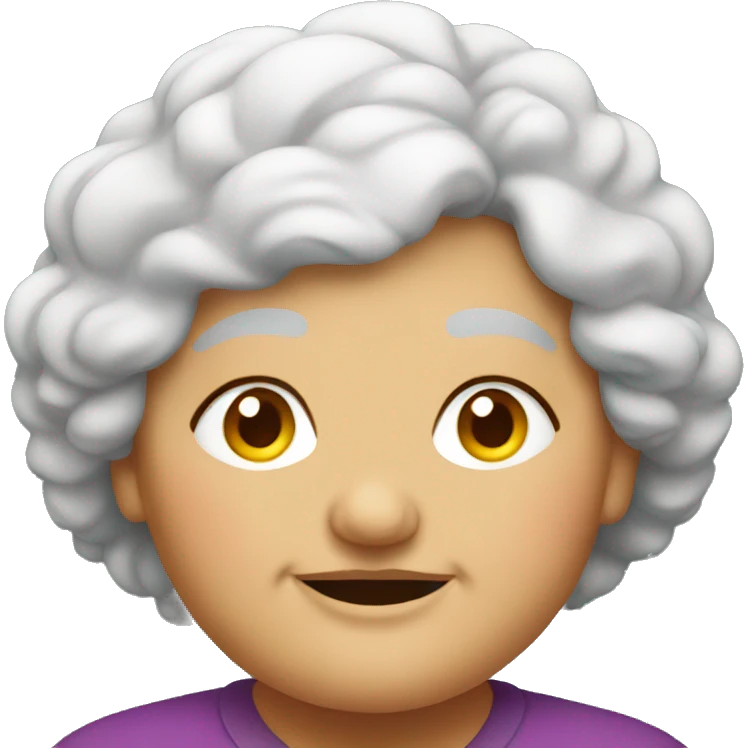 An old fat lady emoji