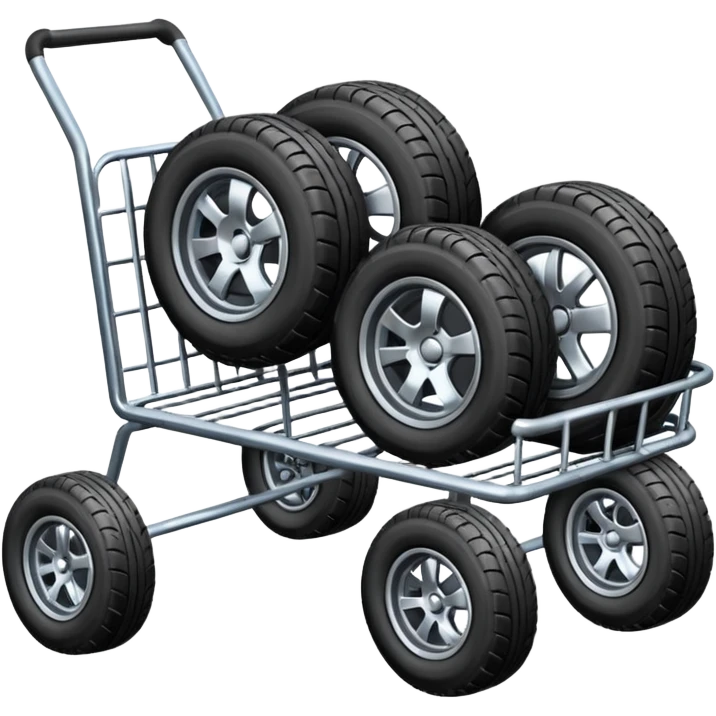 Trolley with tires emoji