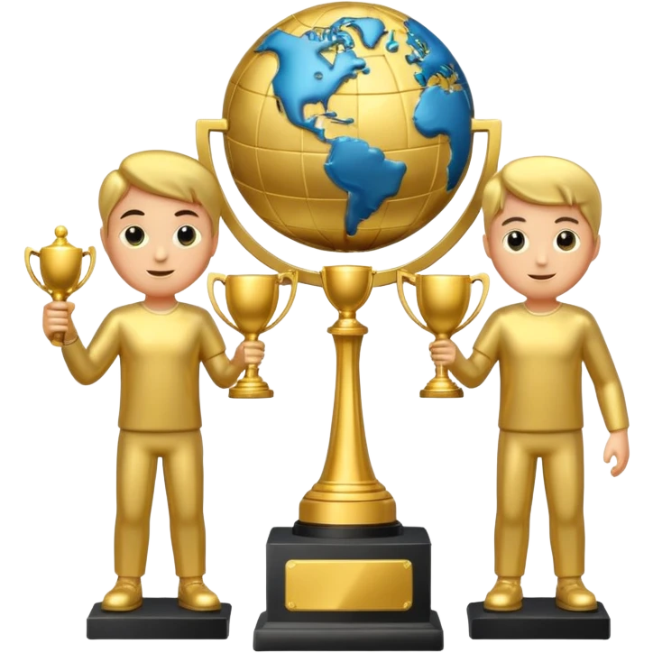 Create an airbnb category icon that looks like the world cup trophy emoji