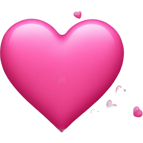 Create a pink heart with smaller pink hearts floating around it emoji