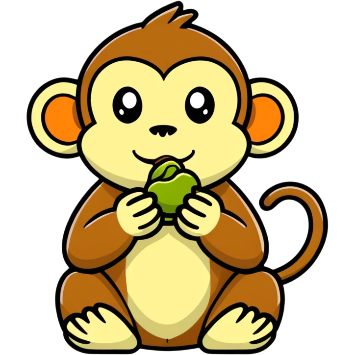 Monkey loves pistachio emoji