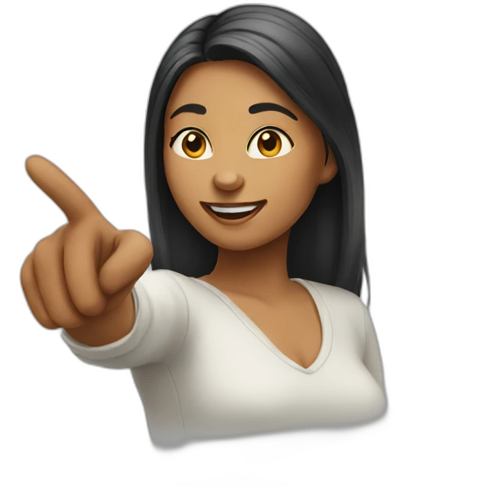 Woman Pointing at Cat emoji