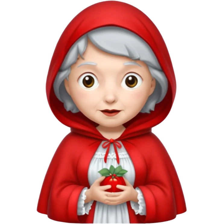 the Big Bad Wolf disguised as Little Red Riding Hood's grandmother emoji