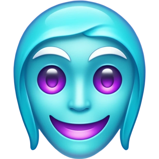 glitter cian and purple phantom emoji