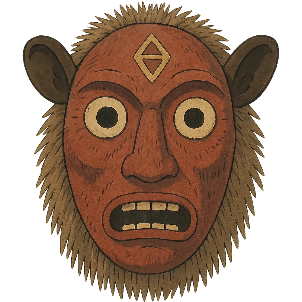 ghibli style Wambele mask emoji