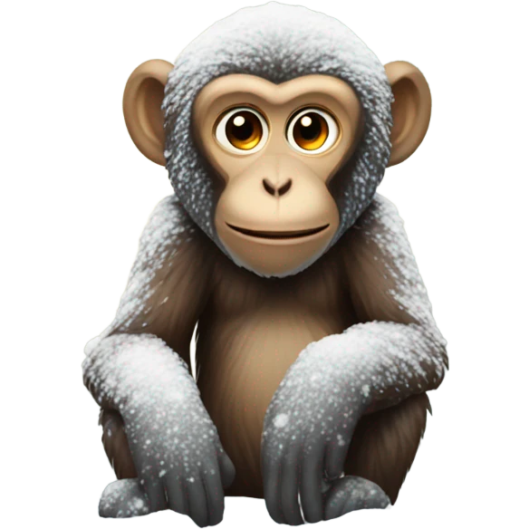 monkey in snow emoji