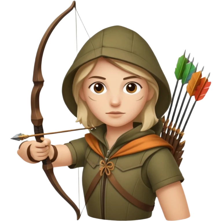 The classic hunter image with bow and arrow emoji