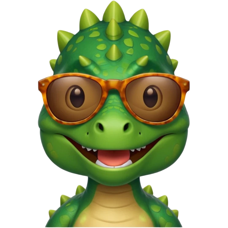 dinosaur wearing sunglasses emoji