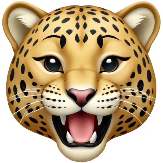 cinematic-realistic-yawning-young jaguar-portrait-emoji,-head-tilted-slightly-with-a-dramatic,-wide-open-yawn,-showcasing-a-lithe,-graceful-build-with-distinctive-rosette-patterns-and-sleepy,-half-closed-eyes,-simplified-yet-irresistibly-adorable, realistic emoji