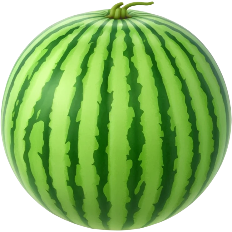 whole watermelon emoji, striped green, shiny surface emoji