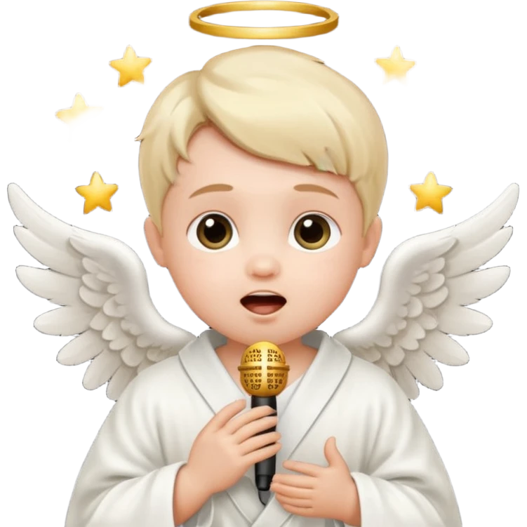 baby angel singing emoji