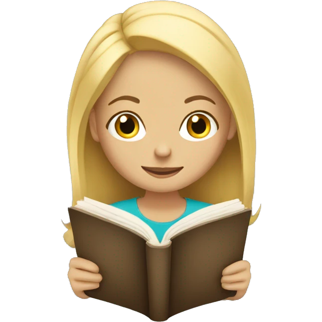 blonde girl reading emoji