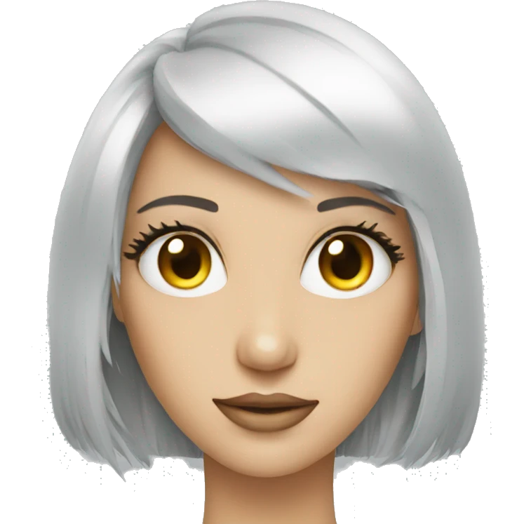 Female robot eyelashes emoji