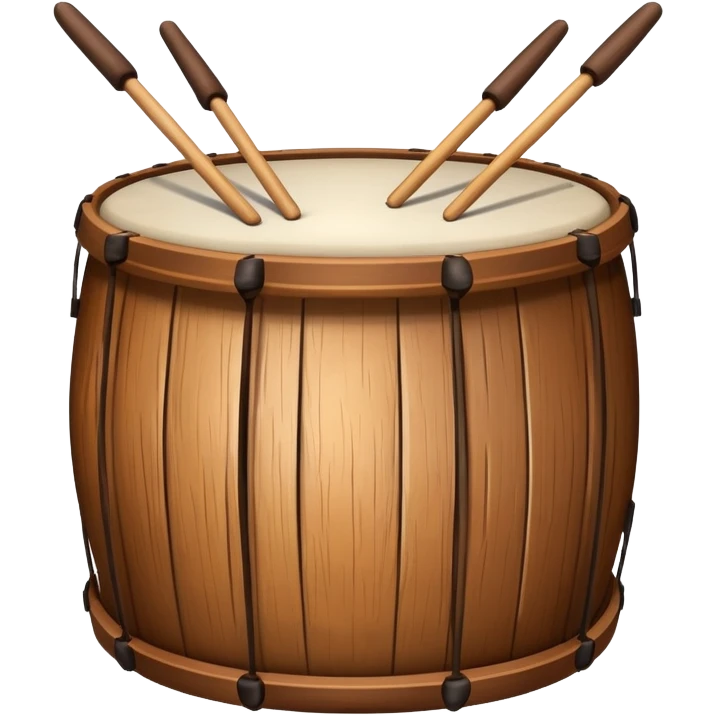 Traditional drum with sticks used to wake people up at dawn emoji