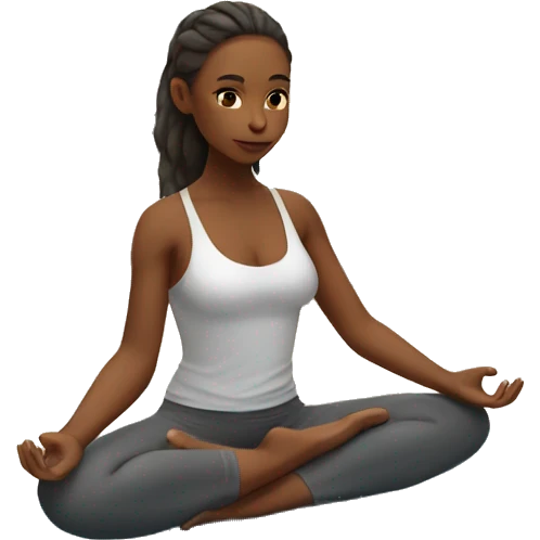 yoga girl morning  emoji