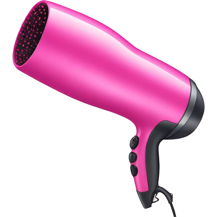 Pink blow dryer for hair emoji